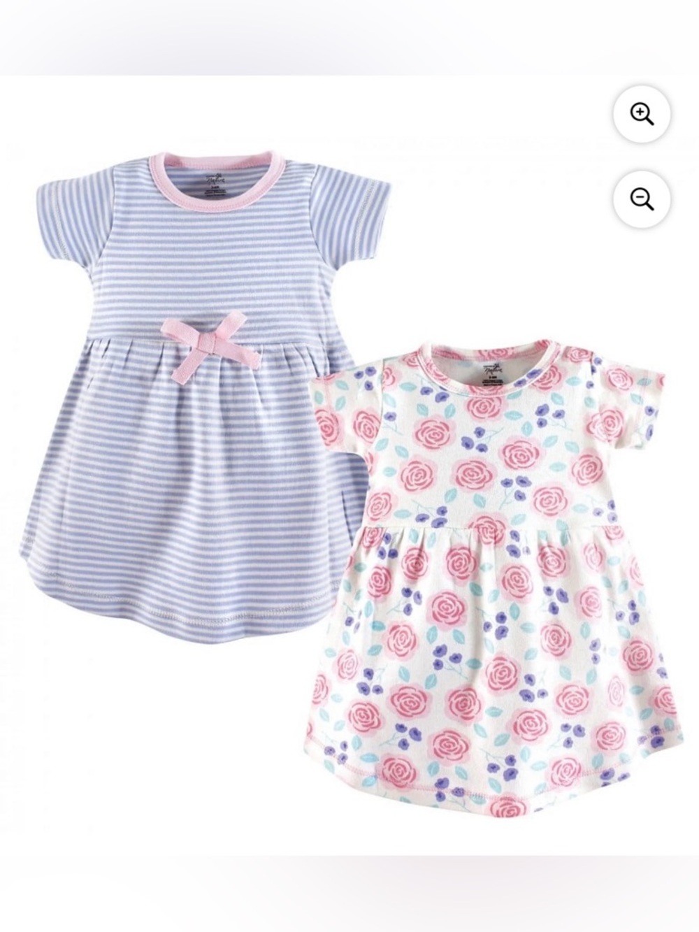 NWT Touched by Nature Organic Cotton Short-Sleeve Dresses (Toddler ), 2T, 2 Pack